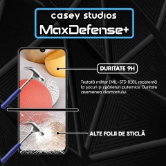 Folie Sticla CASEY STUDIOS pentru Samsung Galaxy A42 5G, Full Glue, Duritate Militara, Ultra HD, Protectie Profesionala Ecran 3D, Anti Zgarieturi, Anti Amprente, Anti Socuri, Margini Negre Negru