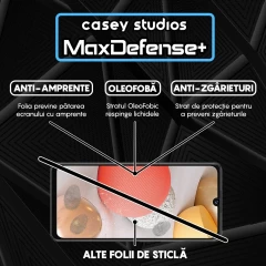 Folie Sticla CASEY STUDIOS pentru Samsung Galaxy A42 5G, Full Glue, Duritate Militara, Ultra HD, Protectie Profesionala Ecran 3D, Anti Zgarieturi, Anti Amprente, Anti Socuri, Margini Negre Negru