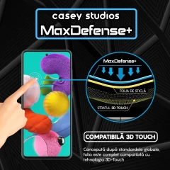 Folie Sticla CASEY STUDIOS pentru Samsung Galaxy A51 4G / A51 5G, Full Glue, Duritate Militara, Ultra HD, Protectie Profesionala Ecran 3D, Anti Zgarieturi, Anti Amprente, Anti Socuri, Margini Negre Negru