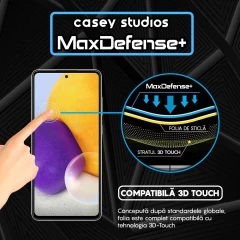 Folie Sticla CASEY STUDIOS pentru Samsung Galaxy A72 4G / A72 5G, Full Glue, Duritate Militara, Ultra HD, Protectie Profesionala Ecran 3D, Anti Zgarieturi, Anti Amprente, Anti Socuri, Margini Negre Negru