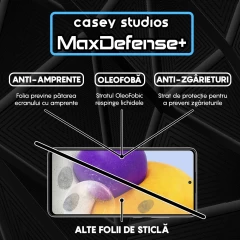 Folie Sticla CASEY STUDIOS pentru Samsung Galaxy A72 4G / A72 5G, Full Glue, Duritate Militara, Ultra HD, Protectie Profesionala Ecran 3D, Anti Zgarieturi, Anti Amprente, Anti Socuri, Margini Negre Negru