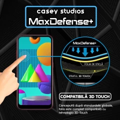 Folie Sticla CASEY STUDIOS pentru Samsung Galaxy M01, Full Glue, Duritate Militara, Ultra HD, Protectie Profesionala Ecran 3D, Anti Zgarieturi, Anti Amprente, Anti Socuri, Margini Negre Negru