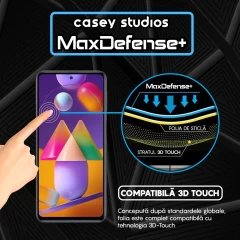 Folie Sticla CASEY STUDIOS pentru Samsung Galaxy M31S, Full Glue, Duritate Militara, Ultra HD, Protectie Profesionala Ecran 3D, Anti Zgarieturi, Anti Amprente, Anti Socuri, Margini Negre Negru