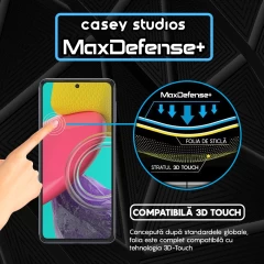 Folie Sticla CASEY STUDIOS pentru Samsung Galaxy M53, Full Glue, Duritate Militara, Ultra HD, Protectie Profesionala Ecran 3D, Anti Zgarieturi, Anti Amprente, Anti Socuri, Margini Negre Negru