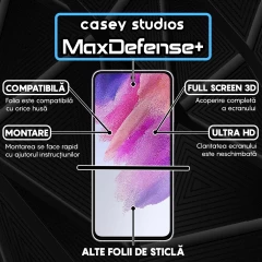 Folie Sticla Samsung Galaxy S21 FE 5G Casey Studios Full Screen 9H + Kit de Instalare Cadou - Negru Negru
