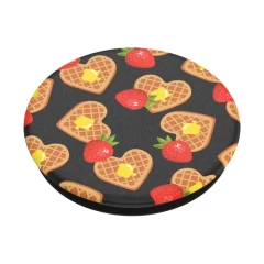 Suport pentru telefon - Popsockets PopGrip - Friends and Waffles - Negru Negru