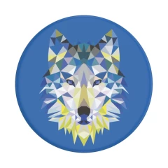 Suport pentru telefon - Popsockets PopGrip - Geo Wolf - Alb Alb