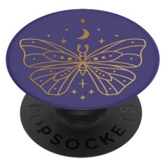 Suport pentru telefon - Popsockets PopGrip - Vibey Butterfly - Auriu