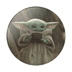 Suport pentru telefon - Popsockets PopGrip - Sippin Yoda - Negru Negru