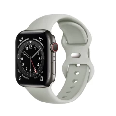Curea pentru Apple Watch 1/2/3/4/5/6/7/8/SE/SE 2/Ultra (42/44/45/49mm) - Techsuit Watchband (W031) - Roz Gri 