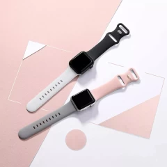 Curea pentru Apple Watch 1/2/3/4/5/6/7/8/SE/SE 2/Ultra (42/44/45/49mm) - Techsuit Watchband (W031) - Gri Gri