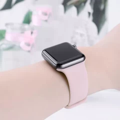 Curea pentru Apple Watch 1/2/3/4/5/6/7/8/SE/SE 2/Ultra (42/44/45/49mm) - Techsuit Watchband (W031) - Roz Roz