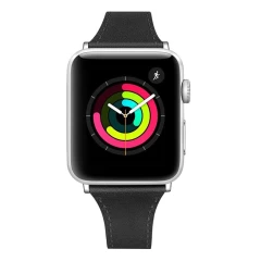 Curea dama pentru Apple Watch 1/2/3/4/5/6/7/8/SE/SE 2 (38/40/41mm) - Techsuit Watchband (W033) - Negru Negru