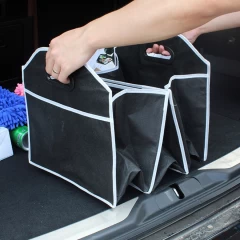 Organizator Auto Portbagaj Tip Cutie 50 x 31 x 24cm - Techsuit (CO-F1) - Negru Negru