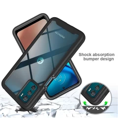 Husa pentru Motorola Moto G42 + Folie - Techsuit Defense360 Pro - Negru Negru