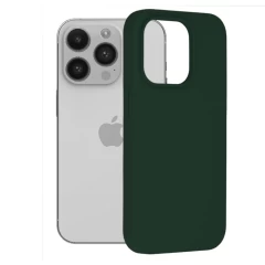 Husa pentru iPhone 14 Pro - Techsuit Soft Edge Silicone - Negru Verde 